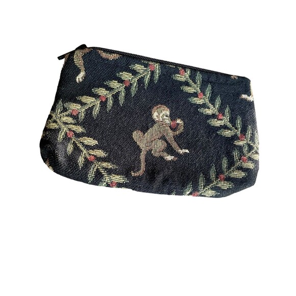 Doodle Bags Stuart FL Black Embroidered Monkey Tapestry Shoulder Bag & Pouch - Picture 8 of 16